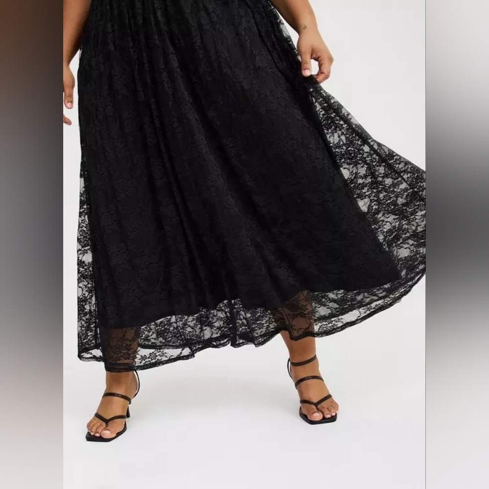 Torrid Maxi Stretch Lace Bustier Dress Deep Black Size 1X - Picture 6 of 16